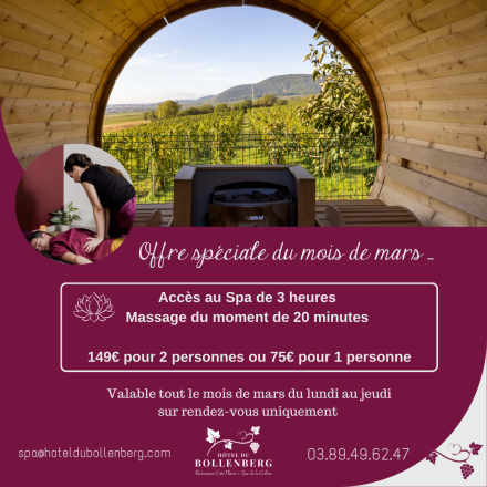Offre Spa de la Colline Mars 2025