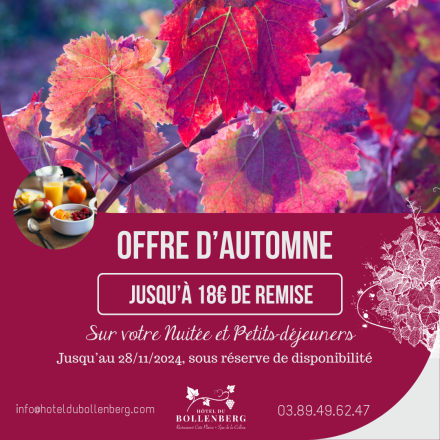 Offre sejour automne Hotel du Bollenberg Alsace